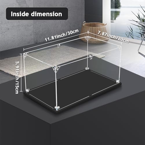 3MM Clear Acrylic Display Case for 1:18 Scale Vehicle Model, Thickened Acrylic Display Box for Lego Model Cars Lego 42161 / 42138 （11.81x7.87x5.91inch, 1:18） - size: 11.81x7.87x5.91inch