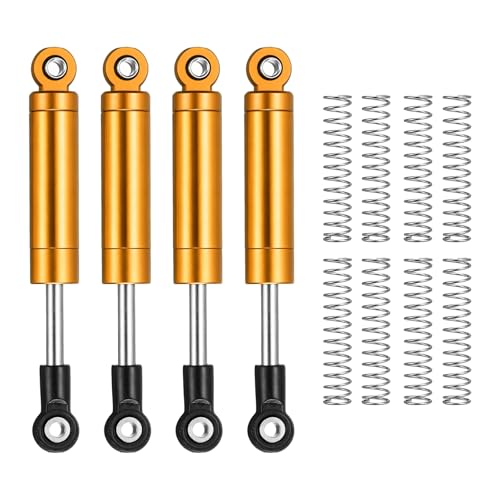 RC Shock Absorber (with Internal Spring Spare Springs), [for 1/10 RC Crawler ] - 66-81mm / Gold / 4 Pcs - color: Gold, size: 66-81mm