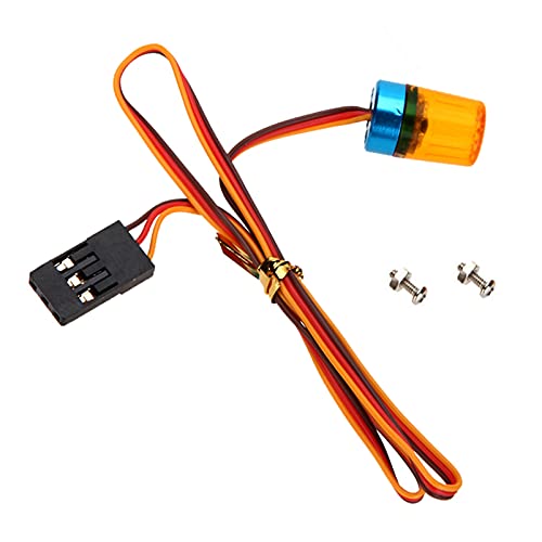 LED Strobing Rotating Flashing Light 9x15mm Lamp for RC Model Police Firefighting Ambulance Car Truck Lighting (2 Pack, Yellow) - color: 2 Yellow, 9x15mm