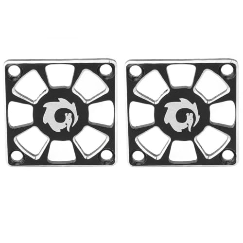 2 Pcs 40x40mm Aluminum RC ESC Cooling Fan Guard, Protective Fan Cover for RC Motor ESC Heat Sink, RC Car Upgrade Replacement Parts(Black) - color: Black