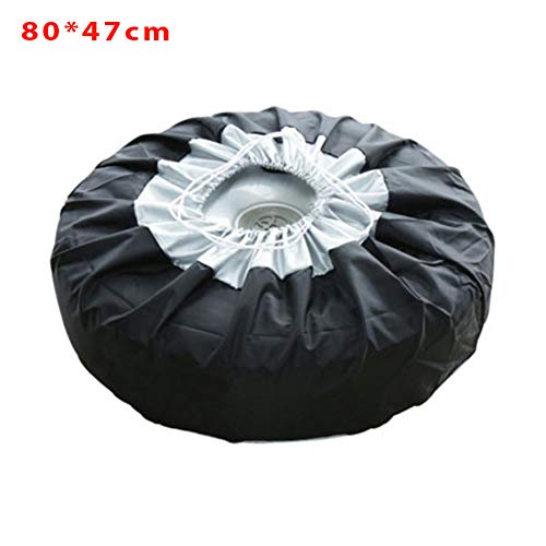 Car Black Sliver 13-19'',17-22'' Spare Tire Tyre Wheel Cover Bag with Carrying Handles ote Car Wheel Protector Storage Bag (80cm/31.5 Inch) - color: 80cm
