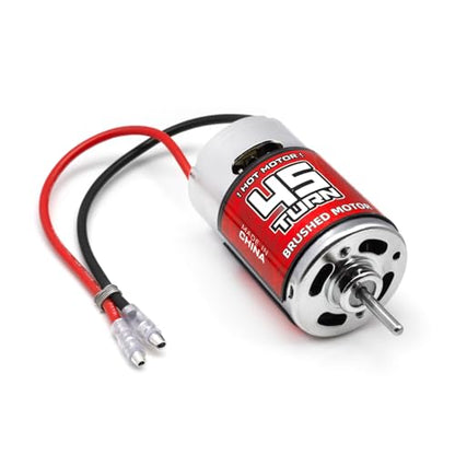 RC Motor 550 45T Brushed Motor Splash-Proof for 1/10 Trx4 Slash ARRMA Granite Senton Axial Redcat HSP HPI Crawler Off-Road,Highway Slow High Speed Car (45T)