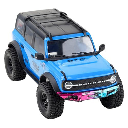 Splash Anodizing Aluminum Front and Rear Bumpers Set for TRX4M Bronco 1/18 RC Crawler Car Upgrade Parts - color: Colorful Splash