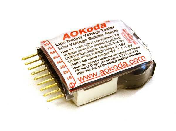 C23212 LiPo Voltage Checker w/ Adjustable Voltage Level Warning Buzzer