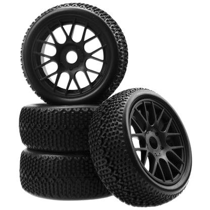 OD 4.52" 1/8 Off-Road RC Buggy Tires and Wheels Rims 17mm Hex Compatible with Arrma Typhon Talion Losi 8IGHT HPI HSP Redcat Racing Kyosho Hobao Traxxas RC 1/8 Scale Buggy