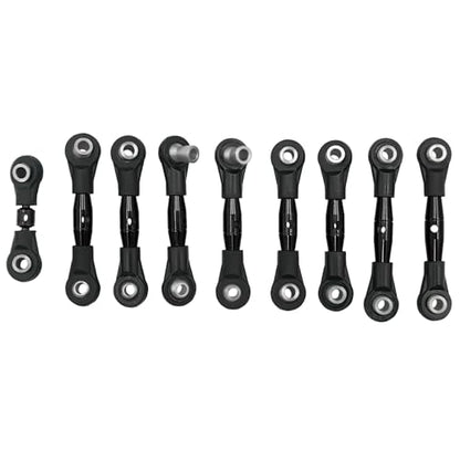 1 Set Aluminum Tie Rods for 1/10 4WD GT 4-Tec 2.0 (83056-4) RC Cars (Black) - color: Black