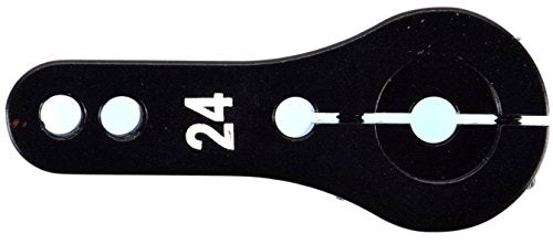 24T for Hitec Black Aluminum Dual Clamping Servo Horn - 2 Pack #8010