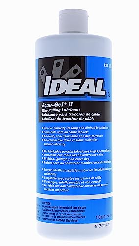 Ideal Electrical 31-378 Aqua-Gel II Electrical Pulling Lubricant - 1-Quart Squeeze Bottle, Blue, 32 Fl Oz (Pack of 1) - size: 32 Fl Oz (Pack of 1)