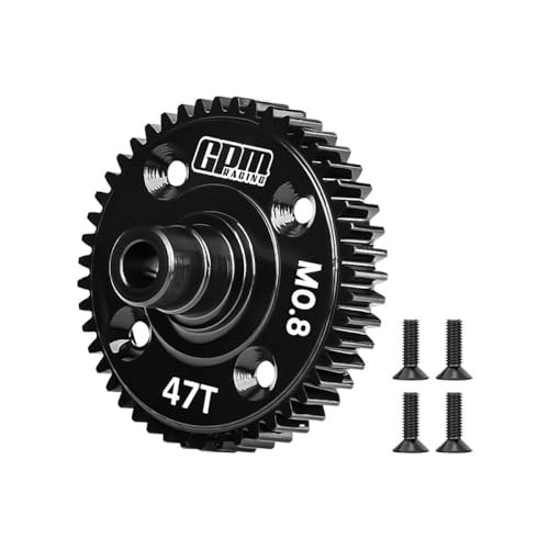 20Cr Carbon Steel 47T Center Differential Spur Gear (0.8 Modulus,32P) for Traxxas 1:16 Mini Maxx 4WD 107154-1 / Mini XRT VXL-3S 108076-1 Monster Truck Upgrades