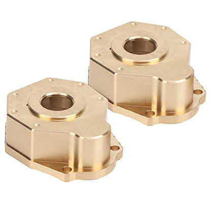 RC Outer Portal Drive Housing, Brass Drive Axle Mount Set High Torque Steering Knuckle Front Rear Portal Axle Counterweight Set for 1/10 RC Crawler