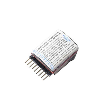 DEVMO 5pcs 1S~8S LiPo Life LiMn Voltage Checker Tester, Low Voltage Warning Alarm Buzzer with LED Indicator fit Remote Control Helicopter Spare Parts Monitor
