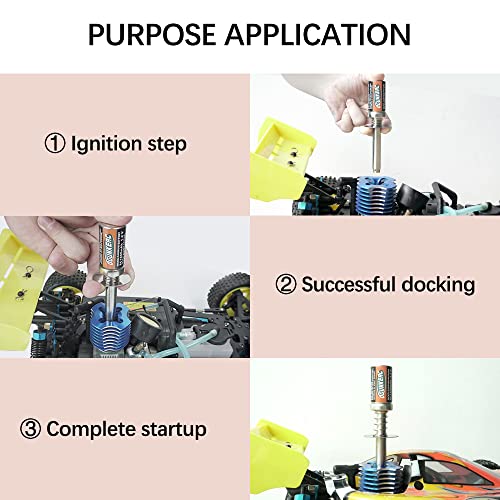 OGRC RC 1/8 1/10 Nitro Engine Nitro Glow Plug Igniter Starter Tools | RC Igniter Starter with Battery Charger for HSP Redcat RC Buggy Truck Models