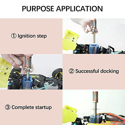 OGRC RC 1/8 1/10 Nitro Engine Nitro Glow Plug Igniter Starter Tools | RC Igniter Starter with Battery Charger for HSP Redcat RC Buggy Truck Models