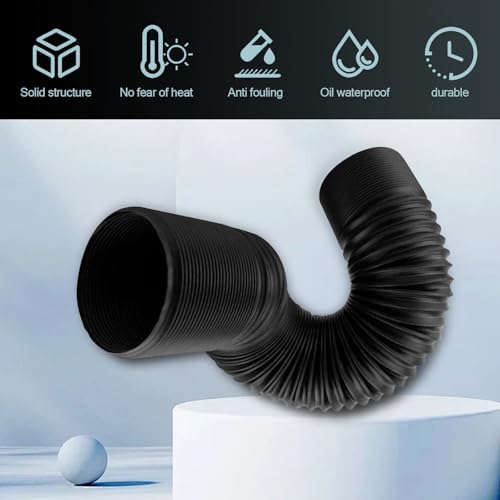 Air Intake Pipe, Retractable Flexible Air Guide Hose, High Temperature Resistant Modified Intake System Accessories, for Most Cars Trucks (Black #63 mm) - size: 1 PC #63 mm