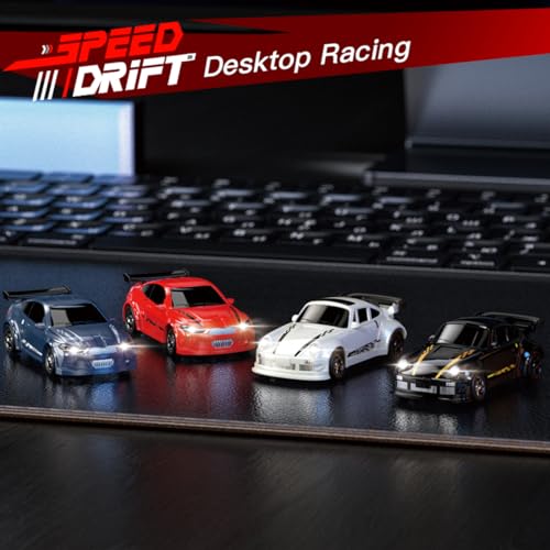 KF20 1:64 Scale Mini Drift RC Car with Full Proportional RTR 2.4GHZ Remote Control for Desktop Racing (Blue) - color: Blue