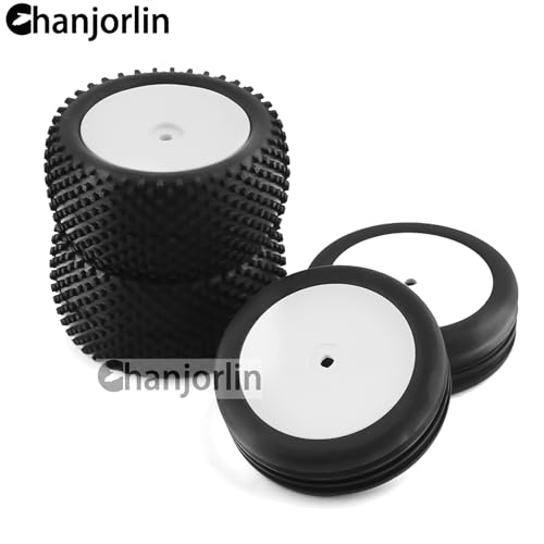 1/10 RC Off Road racing Tires and Wheels Rims 12mm Hex Front and Rear Tyres For 1:10 Scale Buggy Car Serpent Spyder SRX2 SRX4 XRAY XB2 Tekno EB410 yokomo yz4 Tamiya TD4 TT-02B DF-02 4PCS
