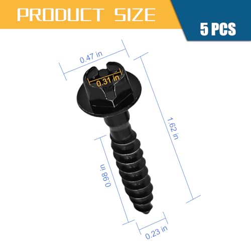 5PCS Car Air Filter Box Screws, Vehicle Air Box Cleaner Intake Bolts, Automotive Air Filter Cover Retainers Replacement Accessories, Compatible with Pacifica Patriot Journey