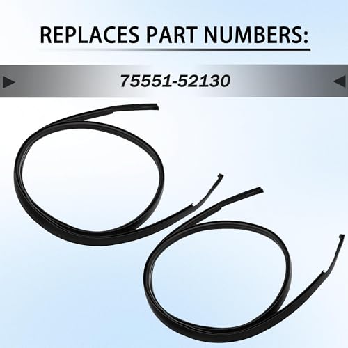 Pair Roof Drip Molding Strips Weatherstrip Fit for Toyota Yaris Hatchback | Roof Molding Drip Left and Right Side Fits for Toyota Yaris Hatchback 2006 2007 2008 2009 2010 2011 Replace 75551-52130 - color: 75551-52130