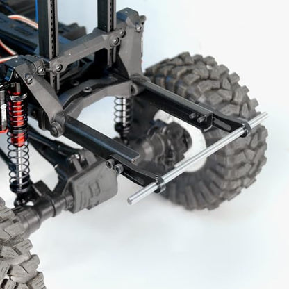 OGRC Adjustable 1/10 RC Bumper Mount Aluminum Alloy Front & Rear Bumper for TRX4 TRX6 Axial SCX10 Element Enduro Gen7 Gen8 1/10 RC Crawler Car (Black) - color: Black