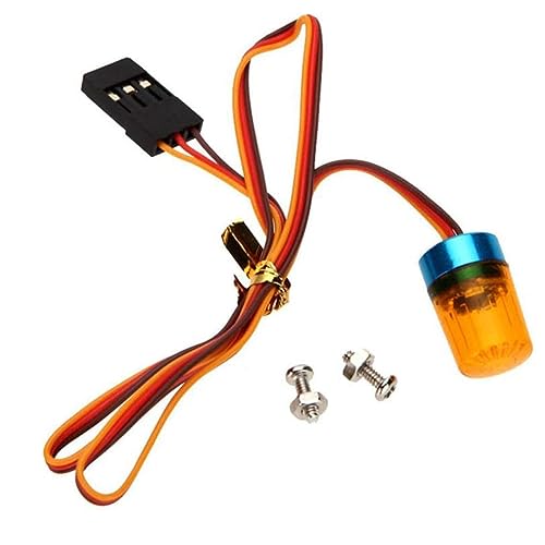 Ultra Bright LED Police Light Rotating Flash Alarming Strobe Lamp 5Modes for 1/8 1/10 1/14 RC Car Firefighting Ambulance Crawler Truck Lighting for CC01 D90 SCX10(9x15mm,Yellow) - color: 9x15mm,Yellow