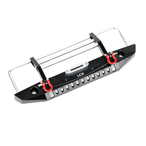 LCX Racing 1/10th RC Crawler Car Metal Bull Push Bar Front Bumper for TRX4 TRX-4 Axial SCX10 II 90046 Redcat Gen8 Scout II, Upgrades Parts Accessories