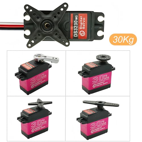 DS3230 30KG 270 Degree Digital Servo Full Metal Gear Waterproof with 25T Servo Arm for Baja 1/8 1/10 1/12 RC Car Mechanical Arm Fittings - style: 30kg（270°）