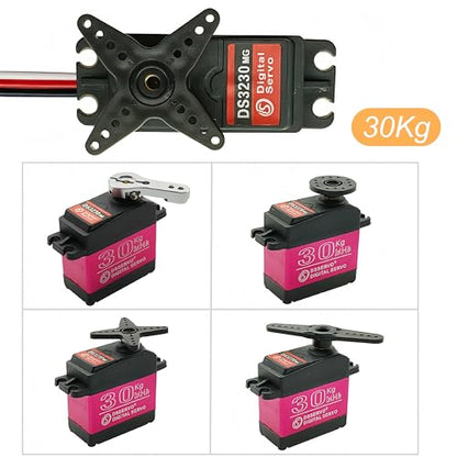 DS3230 30KG 270 Degree Digital Servo Full Metal Gear Waterproof with 25T Servo Arm for Baja 1/8 1/10 1/12 RC Car Mechanical Arm Fittings - style: 30kg（270°）