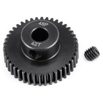 Steel 48P Motor Gear 5mm Bore 42T for 1/10 1/8 1/6 1/5 RC Buggy | Monster Truck Drift Car Off-Road Crawler Part Pinion Gears - size: 42T