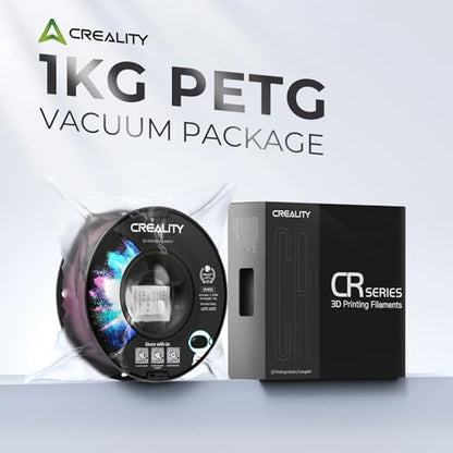 Official CREALITY PETG 3D Printer Filament 1.75mm 1KG ClearlightBlue | High Precision Strong Toughness, Odorless Better Flow Moistureproof 3D Printing Ender Filament - color: Petg-1kg Clearlightblue, size: 1.75 mm