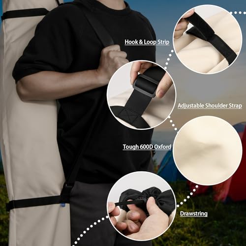 Xxerciz Camping Chair Replacement Bag 48 Inches Folding Chair Carry Bag with Adjustable Shoulder Strap Nylon Storage Tent Bag Heavy Duty Chair Bag for Travel Camping Sports (Exclude Chair)