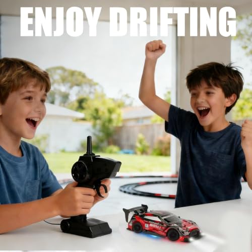 RC Drift Car, 1:24 Scale Remote Control Drift Cars | 2.4GHz 4WD Drifting Cars, 30km/h High-Speed RC Race Car Vehicle, Racing Sport Toy Ideal Gift for Boys Girls Kids - color: Red