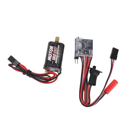SUNGOOYUE Brushed ESC 30A Electric Speed Controller with Brake for 1/16 1/18 RC Cars, Metal Compact Design, Compatible with 2S Lipo N20 030 050 130 180 Motors DIY Mini RC Vehicles (53T)