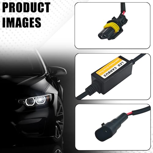 Car LED CAN Bus Decoder, 9005 Load Resistor Turn Signal Harness Adapter, Anti-Flicker Error Decoder Resistor Universal for LED Headlight Tail Light Conversion Kit (9005/9006, 2PCS) - size: 9005