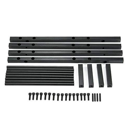 RC Car Alloy Tire Rack/ Wheel Rack for 1.9'' 2.2" Tire Wheel Rim SCX10 D90 CC01 TRX4 RC Crawler (Black) - color: Black