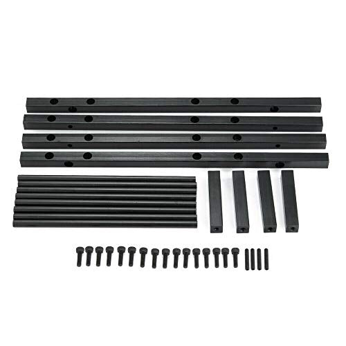 RC Car Alloy Tire Rack/ Wheel Rack for 1.9'' 2.2" Tire Wheel Rim SCX10 D90 CC01 TRX4 RC Crawler (Black) - color: Black