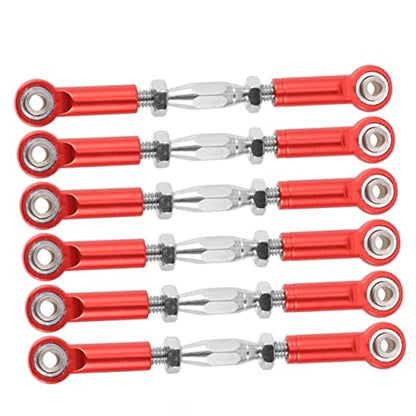 6pcs Adjustable Pull Rods Aluminum Turnbuckle Rod Linkage CNC Machined for Rc Car for Scale Hsp Racing Hpi Easy to Install