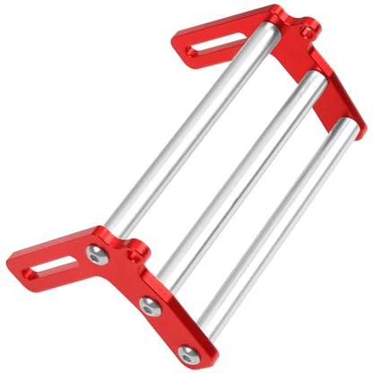 ShareGoo Aluminum Front Bumper Compatible with 1/10 RC Car Crawler Chassis Gspeed LCG TRX4 SCX10 Dodge Power Wagon Cliffhanger Body Shell (Red) - color: Red