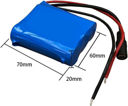 Seasider 12V 2600mAh Battery, Bare Leads Wire Replacement Battery with 12V Charger for 12 Volt Device RC Car, Robot, DIY, LED Light Strip
