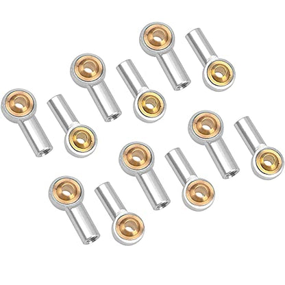 12Pack Vgoohobby Metal M3 Tie Rod End Ball Holder RC Joint Link Ball Head Holder CW Compatible with HSP Traxxas HPI Axial Redcat Racing 1/10 RC Car Truck Buggy Crawler (Silver) - color: Silver