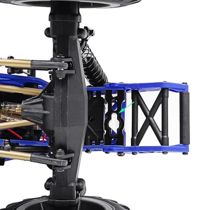 Aluminum Alloy RC Crossbar Body Mounts Compatible with LOSI 1/18 Mini LMT Monster Truck Absorber Upgrade Parts (Black)