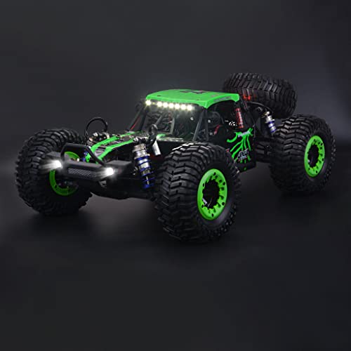 1/10 Scale 4WD RC Cars for Adults Brushless+Wheel，Max 43 MPH Off-Road Fast RC Cars (Green) - color: Green