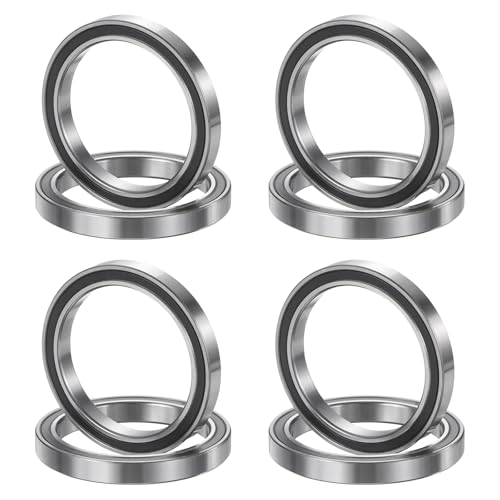 uxcell 8Pcs 6809 2RS 45mmx58mmx7mm Deep Groove Ball Bearings, Double Rubber Shielded Bearing Steel ABEC5 High Performance for Industrial Machinery Precision Transmission, Black - size: 6809 2RS 45mmx58mmx7mm
