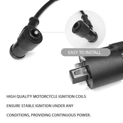 Ignition Coil for CG 50cc 90cc 110cc 125cc 150cc 200cc 250cc Engines, Spark Plug Wire Motor Ignitor Line Kit Tool Replacement for Moped Scooter ATV Quad Dirt Pit Bike Buggy Motorcycle Go Kart