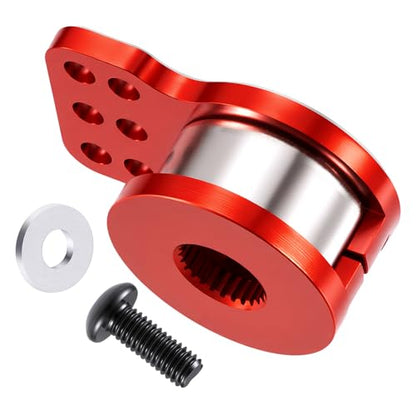 MORLORDY Adjustable 25T RC Servo Saver Aluminum Unloading Servo Arm for 1/12 Tamiya Lunch Box CW-01 Chassis Midnight Pumpkin RC Truck Upgrade Parts (Red) - color: Red