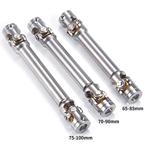 RC-Hub 1Pcs RC Driveshafts Metal Drive Shaft 45-50/47-57/55-67/60-80mm for 1:14 Tamiya Trailer Tractor Truck RC Crawler Car (65-85mm) - size: 65-85mm