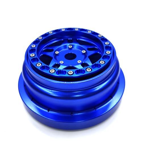 CNC aluminum bead lock wheel For LOSI Super Baja Rey 2.0 1/6 1pcs (blue) - color: blue