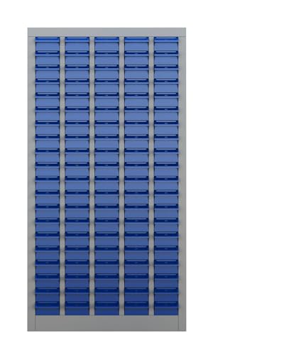 100-Drawer Small Parts Cabinet, Bolt Bins Organizer for Shop, Alloy Steel Frame & ABS Drawers Hardware Storage Cabinet with Label Stickers & Drawer Dividers for Garage Workshop