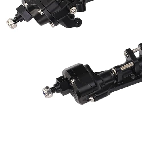 Front and Rear Portal Axle Complete Set, High Strength Aluminum Alloy Stainless Steel Metal Axle Assembly for 1/10 RC Crawler Car Enhanced Stability and Durability