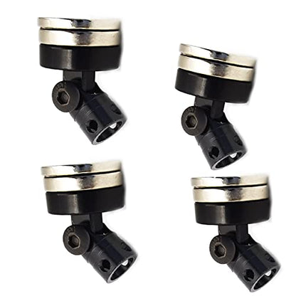 DEVMO 4PCS RC Magnetic Body Post,Alloy Magnetic Stealth Invisible Body Shell Mount Column Compatible with HSP Redcat Himoto Tra-xxas SCX10 4WD 1/10 RC Car (Black)