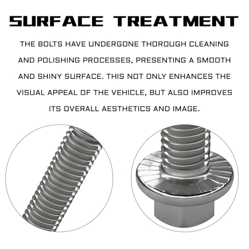 Differential Valve Cover Bolts M8 1.25 x 20mm 14PCS Rear Differential Valve Cover Bolts Stainless Steel Toothed Flanged Metric Hex Bolt Screws Replacement Parts Kit Suitable for Most Cars